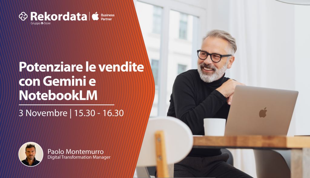Ti hanno detto che l’intelligenza artificiale è una cosa da grandi aziende? Si sbagliavano. 
La tua PMI può dotarsi di strumenti AI in grado di automatizzare e potenziare il tuo ciclo di vendita, a un prezzo adatto al tuo budget.
Vuoi saperne di più? Rekordata ti invita a un webinar in cui potrai vedere all’opera queste soluzioni.
